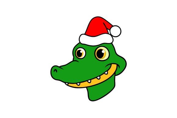Christmas Alligator Animal SVG Vector & Illustrations