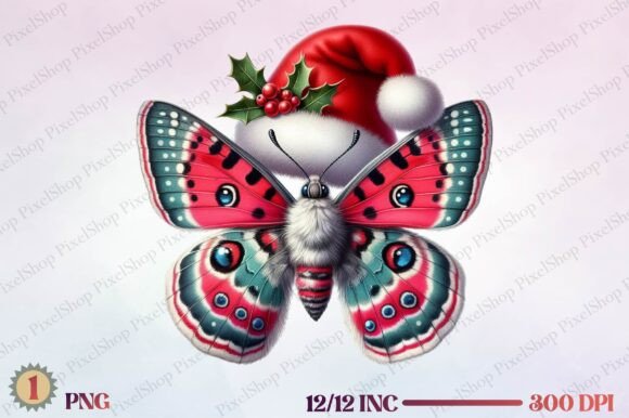 Christmas Butterfly with Hat Review: Illustrations for Branding