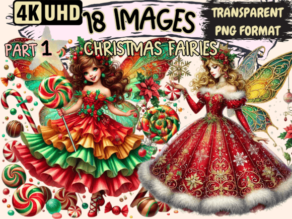 Christmas Fairies Clipart P1 Review: Festive Illustrations for Handmade Sellers