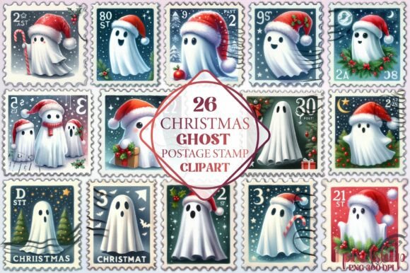 Christmas Ghost Postage Stamp Clipart: A Practical Review for Illustrations and Digital Sellers