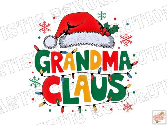 Christmas Grandma Santa Christmas Png for Illustrations