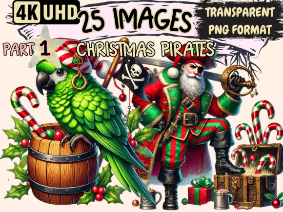 Christmas Pirates Clipart P1 Embroidery Review
