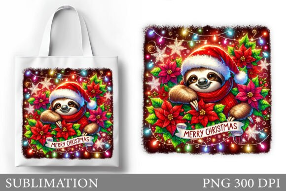 Christmas Sloth Tote Bag Sublimation: A Review for Modern Illustrations