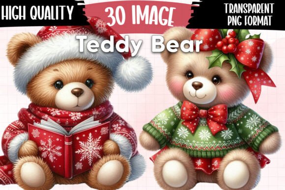 Christmas Teddy Bear Sublimation Bundle: A Designer’s Review for Illustrations