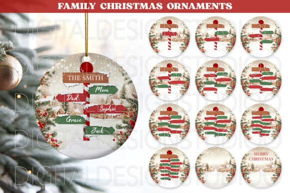 Family Christmas Ornament Png,North Pole Illustrations