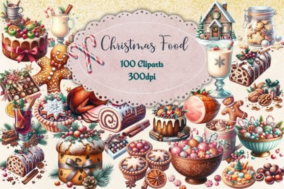 Festive Christmas Food Clipart Bundle Review