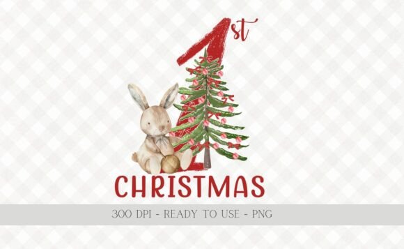 First Christmas Bunny and Tree PNG: A Designer's Review of Seasonal Illustrations