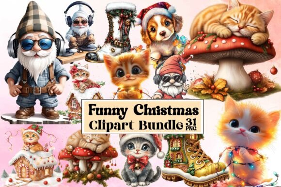 Funny Christmas Clipart Bundle Review