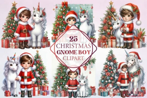 Watercolor Christmas Gnome Boy Clipart Review